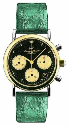 IWC Portofino Lady Chronograph MecaQuartz Stainless Steel / Yellow Gold / Black / Alligator IW3730-17 (IW373017)